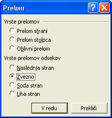 8. Vstavljanje 8.1. Prelomi vrstice, odstavka, strani in odseka Vrstica Kadar želite v odstavku skočiti v novo vrstico, uporabite prelom vrstice. Z ukazom {SHIFT+ENTER} ustvarite prelom vrstice.
