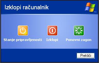 Z miško lahko premaknemo okno na katerokoli lokacijo na zaslonu tako, da ga zagrabimo za naslovno vrstico in vlečemo na želeno mesto. Okna ne moremo premakniti izven Namizja. 1.3.2.
