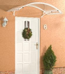 polykarbonát, 0 vchodová stříška ARCO 0 hnědá kouřová koůrk.