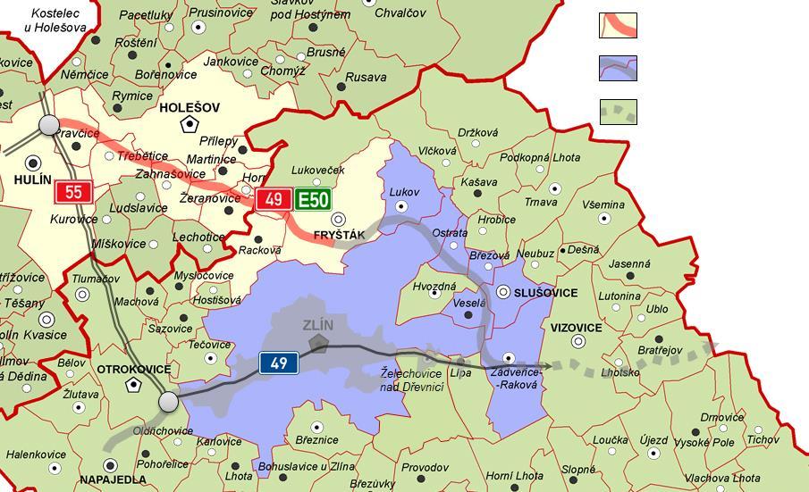 Dopady a souvislosti D49 R6 13 D49 Obchvat Zlína Stavba 4901 D49