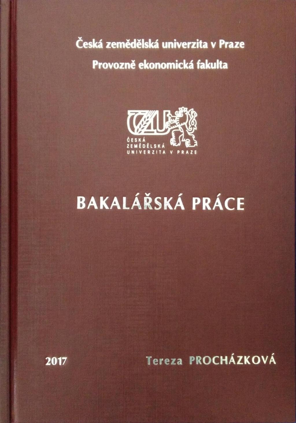 Příloha C Desky bakalářské práce ukázka Pozn.