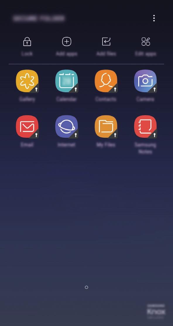 Nastavení Zabezpečená složka Zabezpečená složka chrání váš soukromý obsah a aplikace, jako jsou fotografie a poznámky, před ostatními.