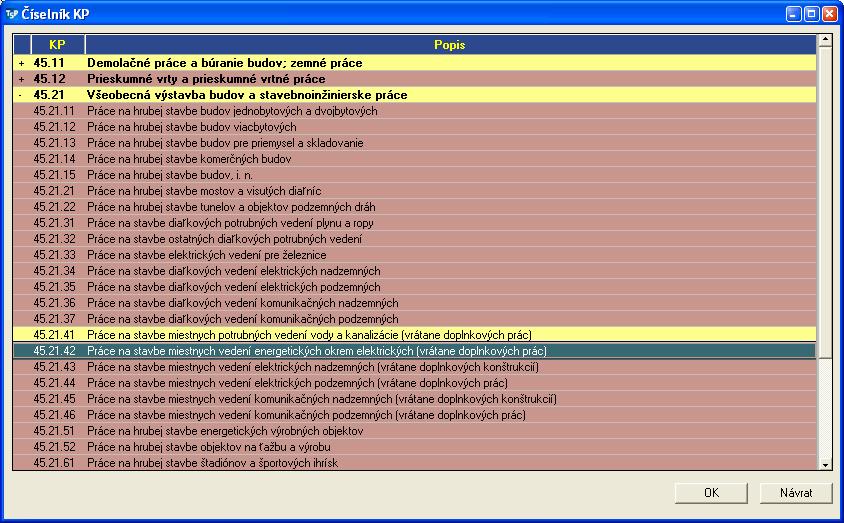 10 TENDER PLUS Odporúčané kategórie sú zvýraznené žltou farbou, neodporúčané červenou farbou.