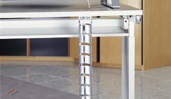 Uspořádání kabelů Kabelové kanály Kabelový kanál Kabelový kanál Kabely jsou chráněny od zásuvky v podlaze až po desku stolu Max.