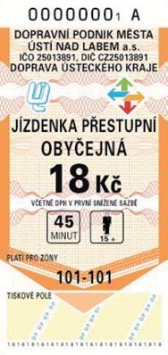 Označení jízdenky určené pro důchodce a osoby přepravující dítě do věku 3 let Piktogram označení jízdenky určené pro
