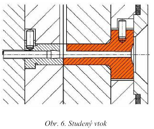 UTB ve Zlíně, Fakulta technologická 17 2.2 Vtokové systémy Vtokový systém formy zajišťuje dopravu roztaveného polymerního materiálu ze vstřikovacího stroje do dutiny formy.