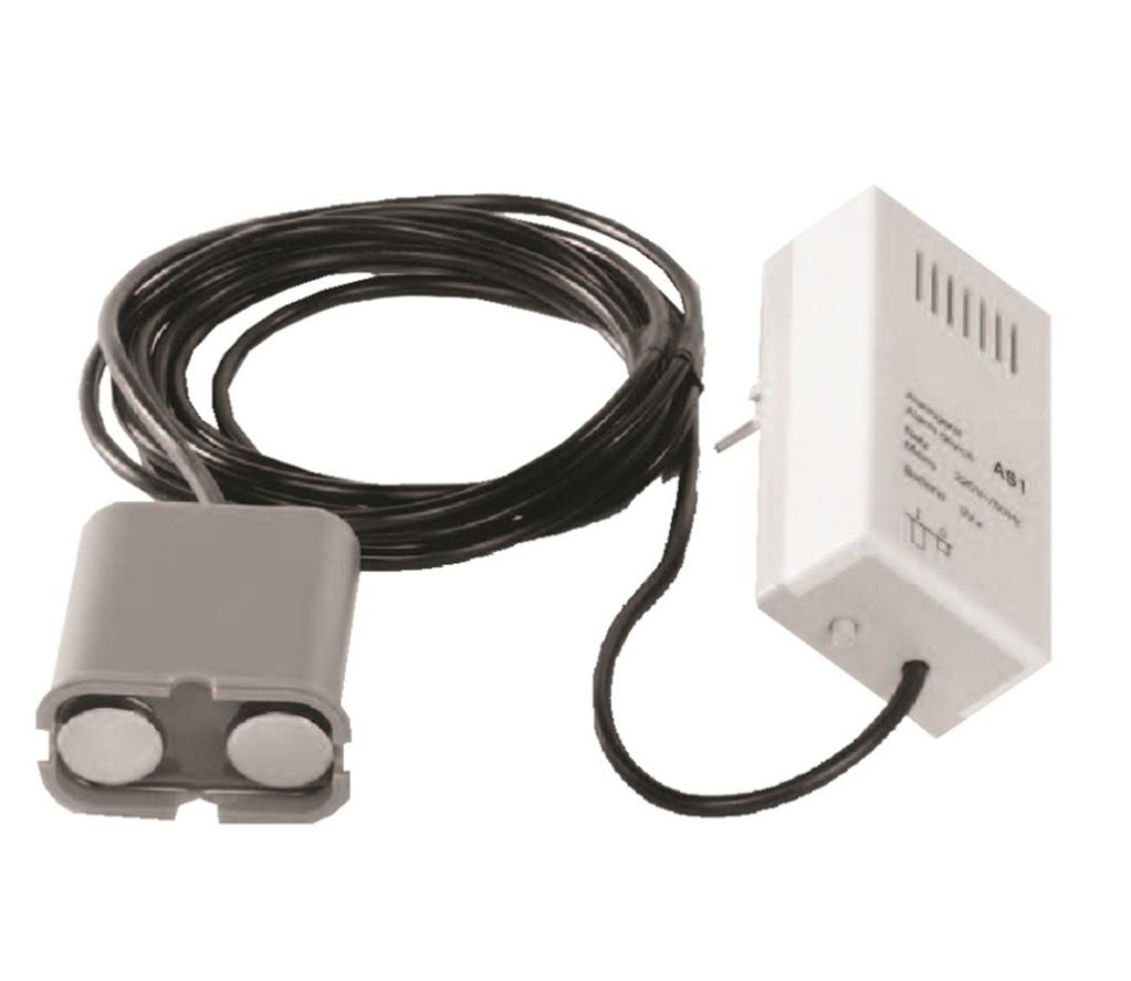 00533740 0,9 S vypínačem, akustickým signálním hlásičem 85 db(a), zelenou provozní kontrolkou E51 Plastový kryt IP20, 140 x 80 x 57 mm, lze používat jako plovákový spínač kontaktního čidla, čidlo