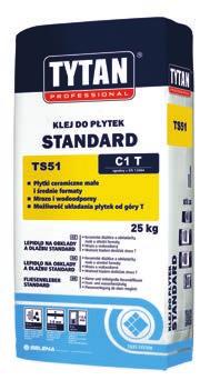OBKLADOVÉ SYSTÉMY OBKLADOVÉ SYSTÉMY TS51 STANDARD LEPIDLO NA OBKLADY A DLAŽDICE TS54 FLEX ELASTICKÉ LEPIDLO Lepidlo na obklady a dlaždice STANDARD je určené pro účinné lepení keramických obkladu a