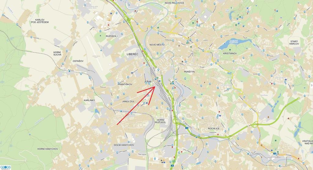 Poloha Adresa: Nádraží 427/8, 460 07 Liberec Liberec III-Jeřáb, okres Liberec, Liberecký kraj GPS: 50 45'33.280"N, 15 2'48.