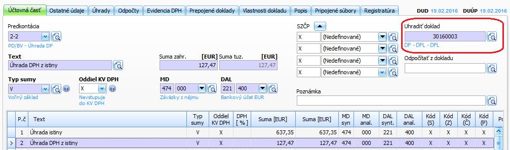 účtovnom doklade obstaranie úžitkového automobilu.