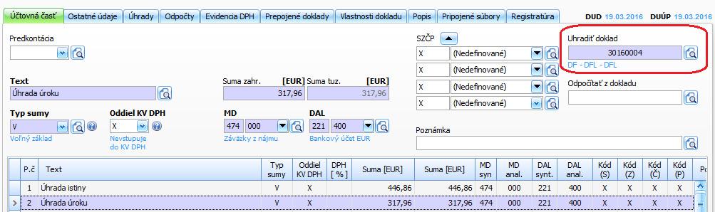 párujeme na faktúru s interným číslom 30160001.