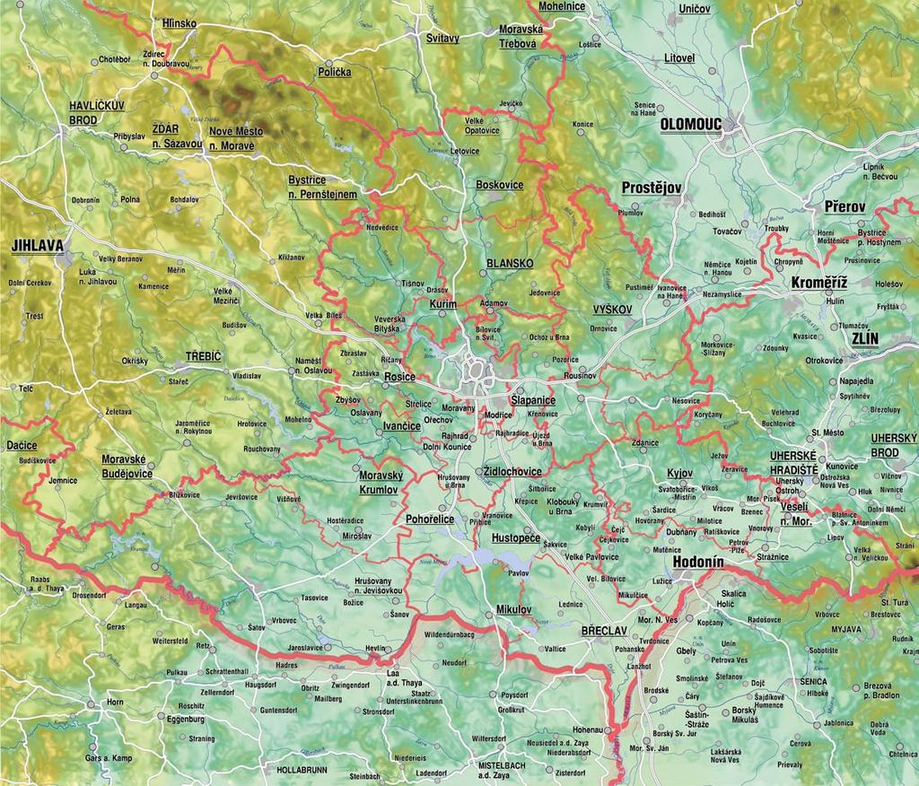 Kultura Památky klášter rotunda kostel zřícenina zámek památka UNESCO hrad Křtiny národní kulturní památka 0 5 10 15 25 km Pernštejn Kunštát Lysice Rájec-Jestřebí Předklášteří Veveří