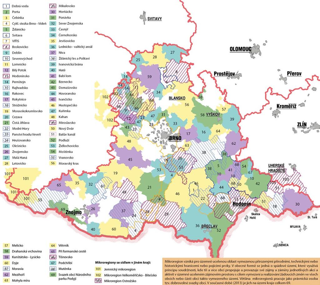 Regiony Mikroregiony v Jihomoravském i Mikroregiony v Jihomoravském i stav k 31