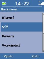 3.7.3 Navigace v menu Podmínka: Byl zvolen režim provozu a mobilní telefon FocX je v počátečním stavu. 1. Stiskněte navigační tlačítko Menu, abyste se dostali do hlavního menu.