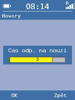 5.2.2 Čekající hovor Když je signalizován čekající hovor, a to klepáním, znamená to, že další účastník se snaží o kontakt s Vámi v krátké době. Máte možnost hovor (mezitím) přijmout nebo odmítnout. 1.