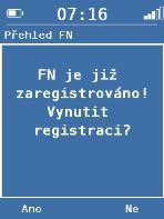 8.1.7 Vynucené zrušení registrace Nebo Otevřete menu GSMR-Menu Registrace Reg. FN. Stiskněte pravé tlačítko pro výběr RegPre. 1. Zadejte nový RAC. 2. Zadejte nový CT. 3. Zadejte nové UIN. 4.
