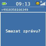 8.9.1 Možnosti pro textové a bleskové zprávy Když jste otevřeli zprávu, stiskněte levé tlačítko pro výběr Volby. K dispozici jsou tyto možnosti: Smazat Detaily Odpovědět Předat s Smazat 1.