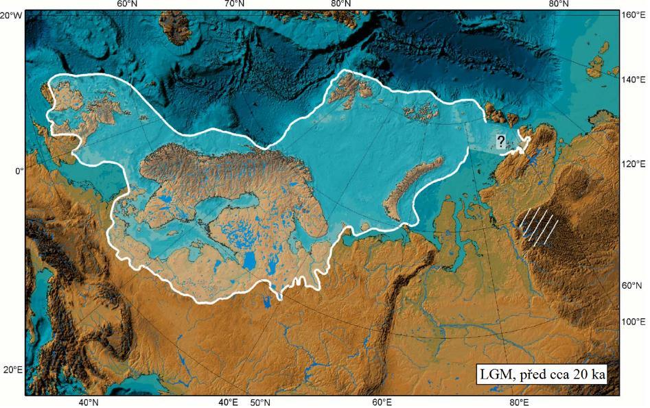 2. Deglaciace Arktidy od posledního glaciálního maxima Největší rozsah ledovcové pokrývky během posledního glaciálu nastal v posledním glaciálním maximu (Last Glacial Maximum, LGM) před přibližně 21