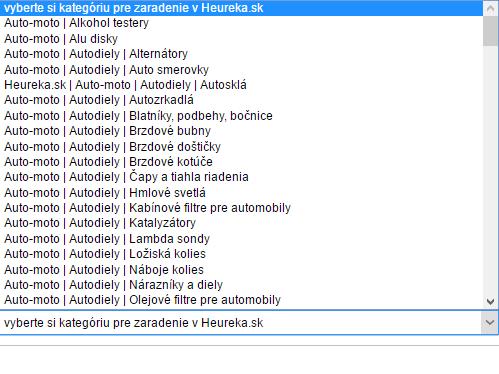 Import a samotná aktualizácia kategórii sa vykonáva prostredníctvom tlačítka Spustiť import. V prípade, že Heureka.