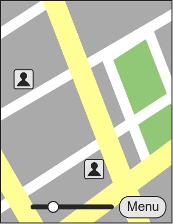 V tomto výběru může uživatel využít tlačítek Zobrazit mapu (pro hledání přátel a navigaci), Domluvit schůzku nebo Nápovědu. 2.