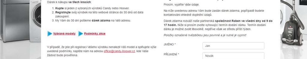 cz TERMÍN DODÁNÍ doplníte Vámi preferovaný termín a hodinu dodání výběrem v kalendáři Upozornění: Prosím překontrolujte správnost údajů,