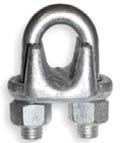 Svorka lanová DIN 741 / Wire rope clip DIN 741 Svorka lanová DIN 114 / Wire rope clip DIN 114 materiál / mat.: třmen, ocel S35JR, pevn.tř.4.6, R e 35MPa / u-bolt, steel St37-.