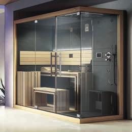45/48 stupňů - vysoká vlhkost Programy sauny: Biosauna Římská