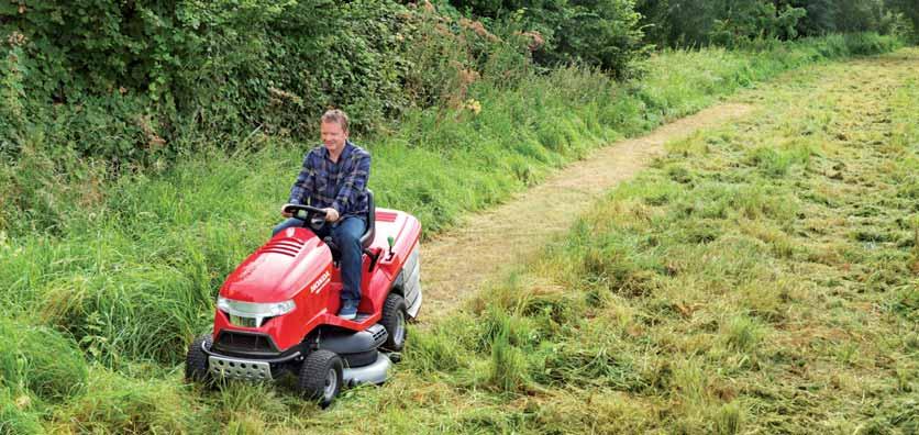 Starajte sa o váš trávnik rýchlo a bez námahy so záhradnými traktormi Honda. HF 2417 HME/HTE ZÁBER EL. 102 cm 300 l Vhodný do veľkých záhrad, parkov a na údržbu športovísk.