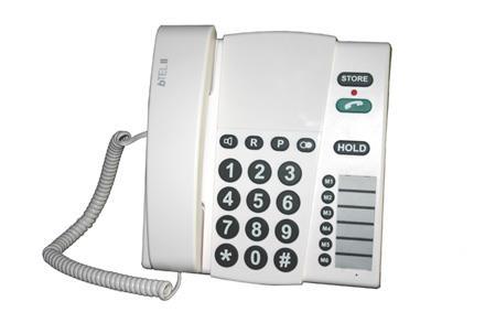 TELEFON SE ZESILOVAČEM PRO NEDOSLÝCHAVÉ Telefon má zabudovaný regulátor hlasitosti (max. +30 db). Úroveň hlasitosti si volíte sami.