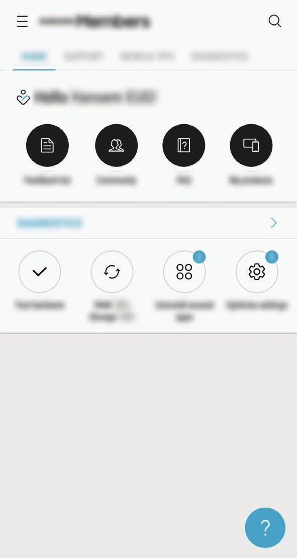Aplikace a funkce Samsung Members Samsung Members nabízí zákazníkům služby podpory, jako je například diagnostika problému se zařízením, a umožňuje uživatelům odesílat dotazy a hlášení o chybách.