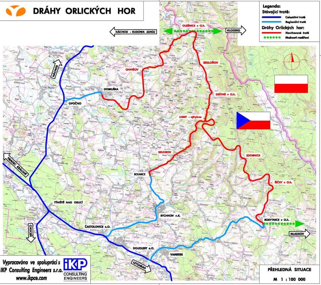 3.3.5 Spojení s projektem Dráhy Orlických hor Projekt Dráhy Orlických hor vznikl již v roce 2004.