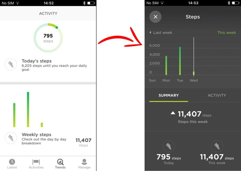 Sledování kondice Sledování aktivity Pomocí zařízení TomTom Touch můžete sledovat, jak jste aktivní.