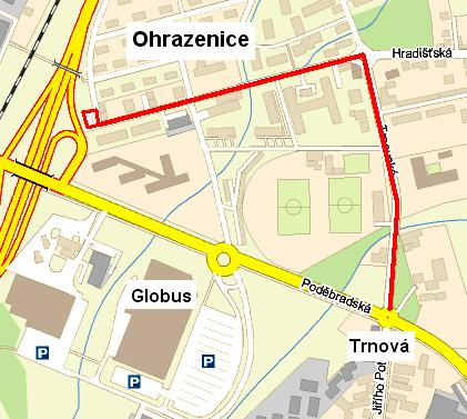 Návrhy variant Technický popis Navržená trolejbusová trať je dlouhá 1,1 km a provedení navrhuji opět dvoustopé.