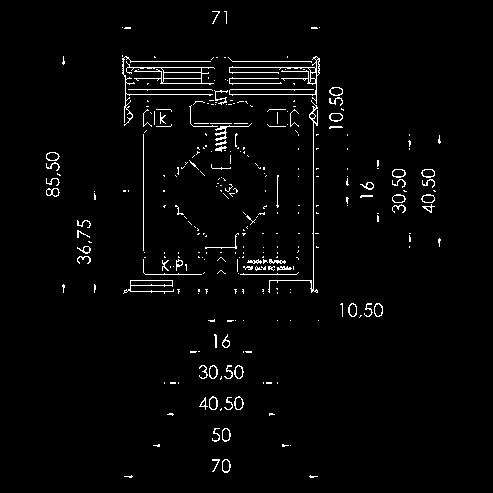 pas vodič x 71 40 x 10 mm 2 x 30 x 5 mm 32 mm 71 mm 85,5 mm 10,50 GHV Trading ASK 41.