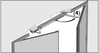 Princip fungování Pokud jsou obě křídla dveří otevřena, tak se teleskopické rameno koordinátoru zavírání SR 2000 automaticky vzpřímí díky zabudované tažné pružině (1).