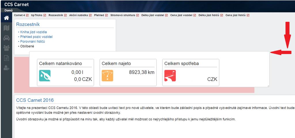 Pro sledování pozic vozidel v mapě lze pomocí funkčních tlačítek upravit zobrazení pro