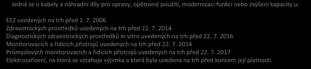 elektrozařízení, která nespadají do žádné z uvedených kategorií v písmenech a) až i) Spadá EEZ do některé z kategorií mimo působnost NV?