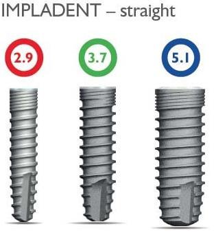 Ne však všechny typy implantátů jsou stejné a hodí se na všechna místa. Máme několik typů implantátů, které se liší jak tvarem, tak i délkou a průměrem.