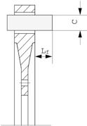 segmentu v upínací hlavě Lf = 1,5 C Příkladem může být upnutí zkosených hrncovitých kotoučů