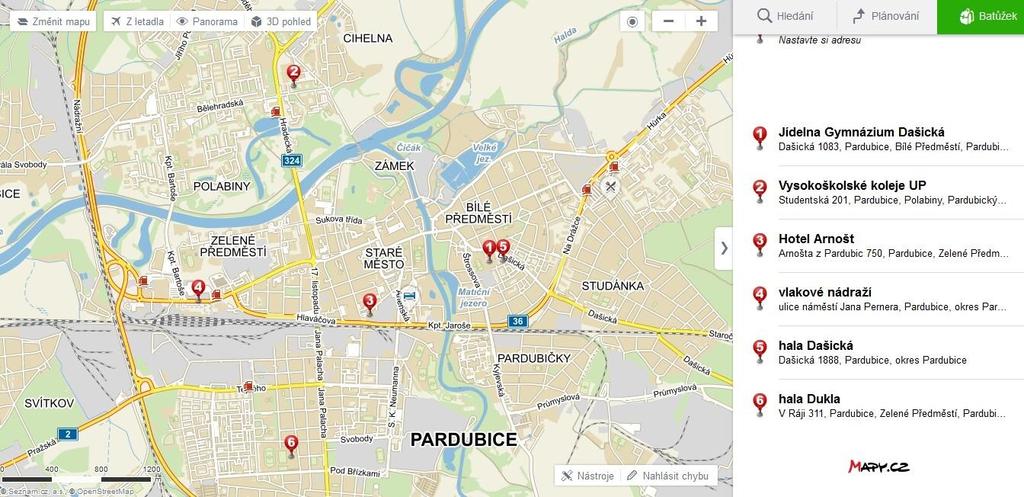 Příloha P4 Jízdní řády MHD Pardubice Zastávky: Vlakové nádraží náměstí Jana Pernera, Pardubice Hlavní nádraží, Albert HM 2, 4, 6, 8, 9, 10, 13, 18, 21, 23 Hlavní nádraží 8, 10, 12, 23 Vysokoškolské