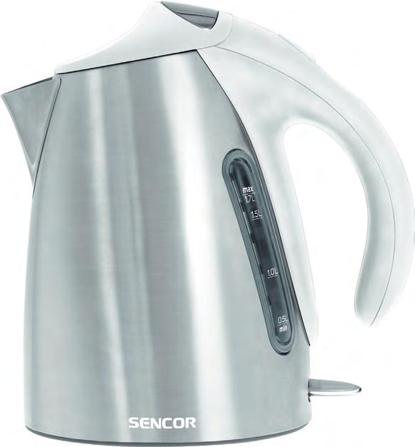 Varné konvice SWK 1730BK SWK 1731WH Rychlovarná konvice Objem 1,7 l Nerezové provedení Vodoznak Vyjímatelný a omyvatelný