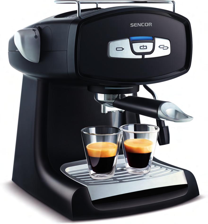 Espressa SES 2010BK Espresso Čerpadlo 15 bar Bojlerový topný systém Funkce krátkého předspaření Otočná tryska na páru