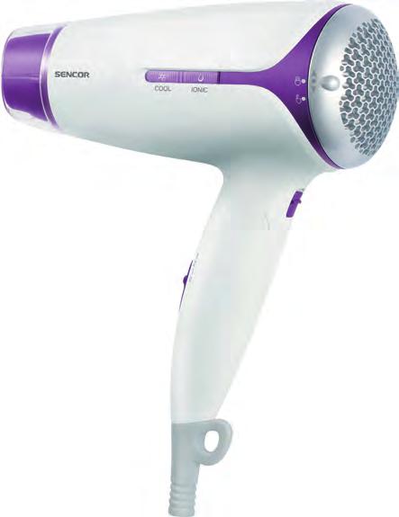 Vysoušeče vlasů SHD 7221GR Vysoušeč vlasů Příkon 1800 W Sklopná rukojeť pro snazší skladování a cestování Funkce ionizace generuje negativní ionty (podobně jako ovzduší po dešti): - garantuje hladší