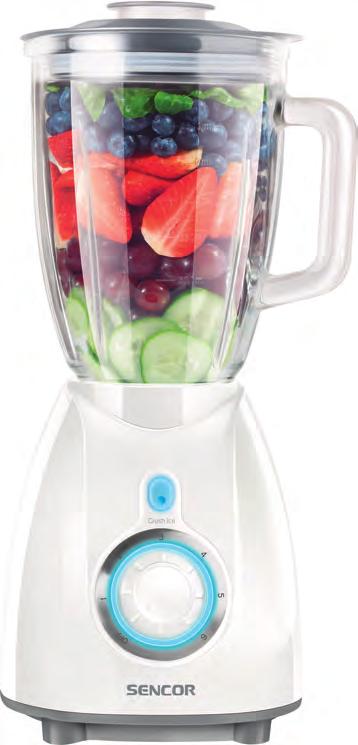 Stolní mixéry SBL 5370WH SBL 5371BK SBL 5372RD Stolní mixér Ideální pro přípravu polévek, kojenecké stravy, omáček, koktejlů a dalších pokrmů Nože z vysoce kvalitní nerezové oceli zaručují dlouhou