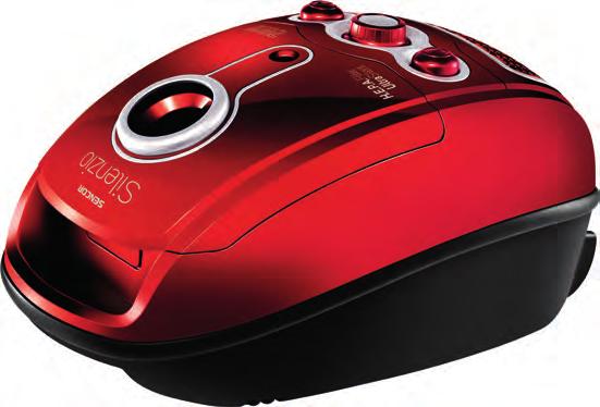 m) Automatické navíjení kabelu Elektronická regulace sacího výkonu Indikátor naplnění sáčku na prach Univerzální podlahová hubice s výsuvným kartáčem Dodávané příslušenství: kartáčová + štěrbinová