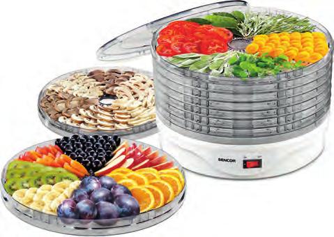 Sušičky ovoce SFD 1209WH SFD 1205WH Sušička potravin Suší ovoce, zeleninu, houby, bylinky, maso a