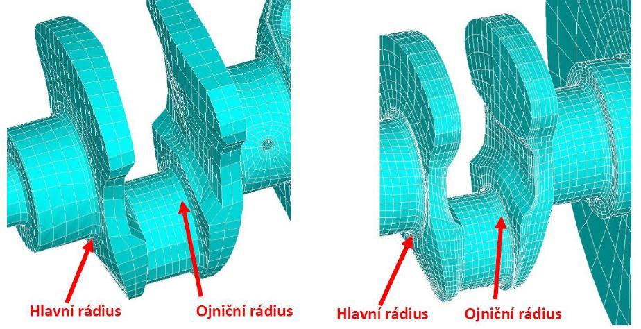 VÝPOČTOVÉ PŘÍSTUPY K ŘEŠENÍ KMITÁNÍ POHONNÉ JEDNOTKY NA DYNAMOMETRU vyústění kanálků mazacího oleje.