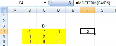 Zadáme prvky matice do buniek pracovného hárku zošita MS Excel 2.