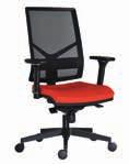 Kancelářské židle 1850 SYN OMNIA - kancelářská židle, opěrák se síťovinou a výškově nastavitelnou bederní výztuhou, nastavení výšky opěráku s uzamykáním, na sedáku použita studená pěna, synchronní
