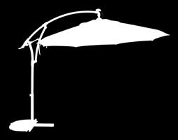 Slunečníky ROMA (Ø 3,5 m) Barvy: Luxusní boční slunečník Roma, zajišťuje maximum pohodlí a ochrany v extrémním rozměru 3,5 m.